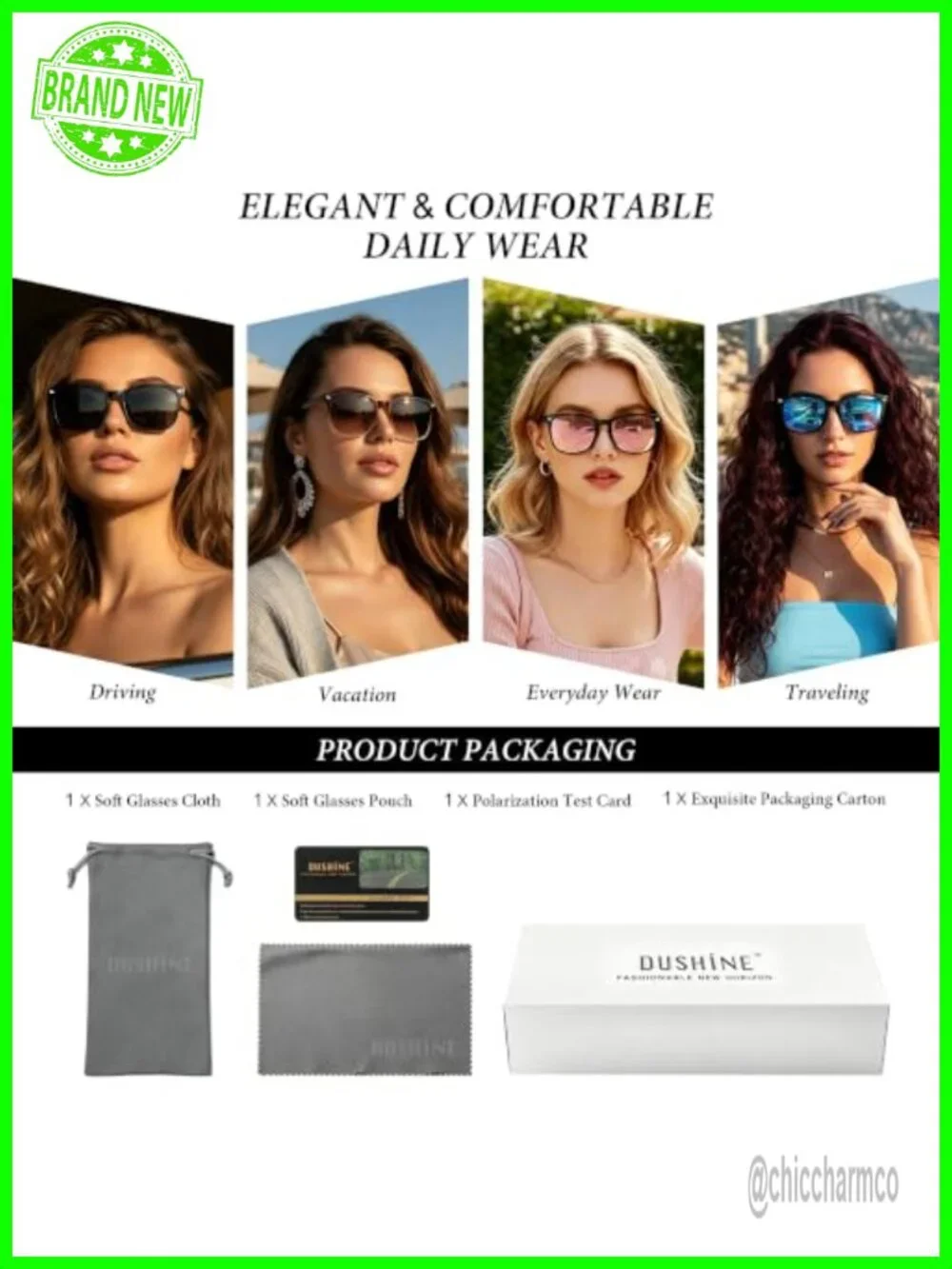 Polarized Sunglasses for Women Retro UV400 Protection TAC Lenses Lightweight